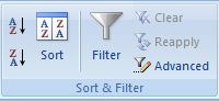 Types Filter Option in MS Excel