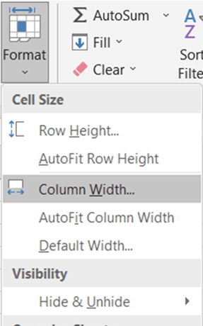 Resizing Rows and Columns in Excel in Hindi