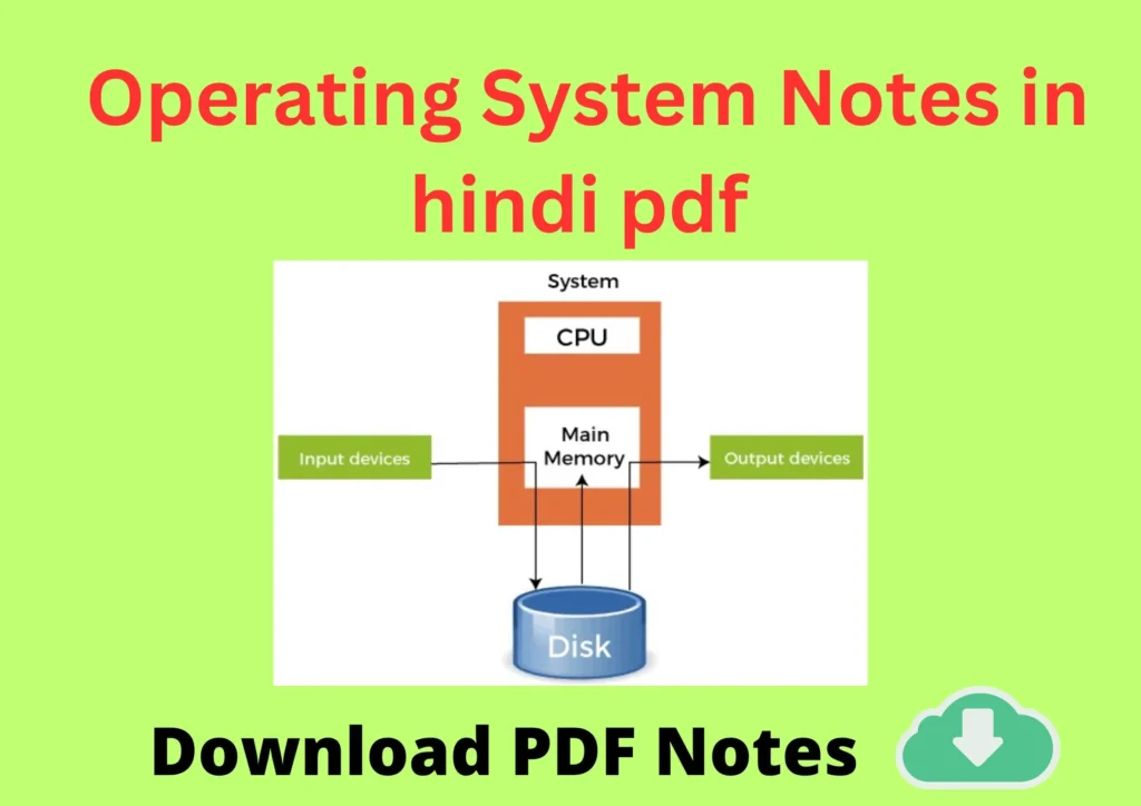 Operating System Notes in hindi